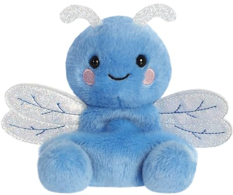 Aurora, 33889, Palm Pals Dart Trollslända 13 cm, mjuk leksak, blå