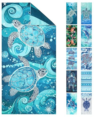 joyoldelf Mikrofaser Strandtuch - 180 x 90cm Groß Sandfrei Schnelltrocknend & Leicht Strandhandtuch, Ideal für Frauen und Männer am Strand, Schwimmbad oder im Urlaub