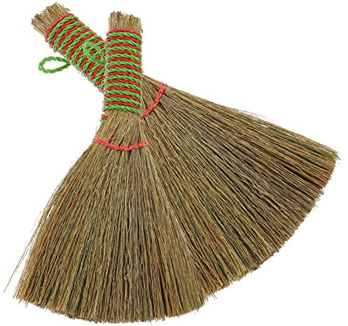 NIYANGLE 2Stücke Kleiner Strohbesen Handgefertigter Tischfeger Für Gründliche Reinigung Für Büro Und Schonend Zu Oberflächen Langlebig Einsatz