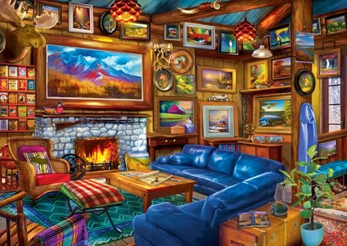 Jigsaw Puzzles for Adults 1000 Piece Luxurious Wooden House 27.56 x 19.69 Inch Jigsaw Puzzle for Adults Educational Game 1000 Pieces Puzzles for Adult