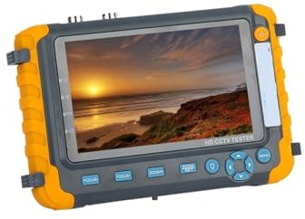 Tester per telecamere a circuito chiuso, Tester CCTV Monitor da 5,0 pollici CVBS 8MP AHD/CVI/TVI Tester for fotocamera 4 in 1 Tester IV8W Supporto portatile Ingresso PTZ VGA