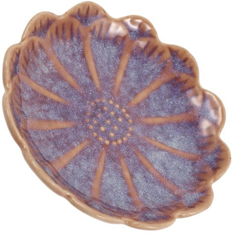 TOVINANNA Bol Céramique Forme de Fleur Plat de Sauce Élégant pour Snacks et Desserts pour Banquets et Restauration et Empilable Facile à Nettoyer