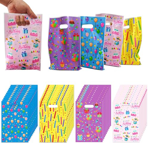 50 Pezzi Sacchetti Regalo Compleanno Bambini, Bustine Regalini Fine Festa Bambini, Sacchetti per Bomboniere per Feste di Compleanno, Natale, matrimoni, feste di nozze Adatto a Ragazzi e Ragazze