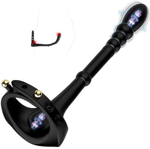 Masseur de Prostate Jouet Sexuel Anal, Vibromasseurs Anales, Vibrateur pour Pénis avec Anneau Pénien & Télécommande, Plugs Anals Vibrants-Jouet pour Adulte pour Homme (3 EN 1)