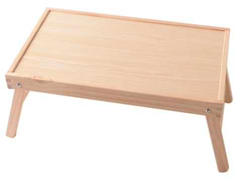 Gogogmee Escritorio Portátil de Madera para Portátil Almacenamiento Compacto y Bandeja para Servir Cena, Mesa Plegable Adecuado para Camping y Uso Exterior