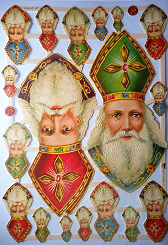 Glanzbilder Weihnachten Weihnachtsmann EF 7410 Oblate Posiebilder Scrapbook Deko GWI 443