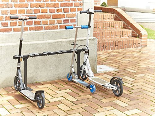 Mottez B061C6 Range 6 Trottinettes sur Pied, Noir Anthracite