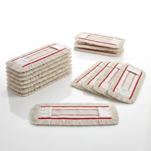 Wischmopp Set für Krankenhäuser und Hospitale, Profi-Moppbezüge, Moppbezüge für Mopphalter, Schlingenmopp, Bodenwischer, Set, 40 / 50 cm, Farbe:rot, Größe:40 cm - 25 Stück