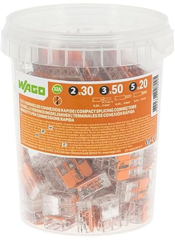 WAGO - S221 100 morsetti per connessione rapida 2,3 e 5 entrate per fili flessibili e rigidi