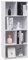WOLTU Bücherregal mit 6 Fächern, Bücherschrank weiß, Standregal freistehend, Büroregal modern, Aufbewahrungsregal Aktenregal Raumteiler, 50 x 121 x 29 cm