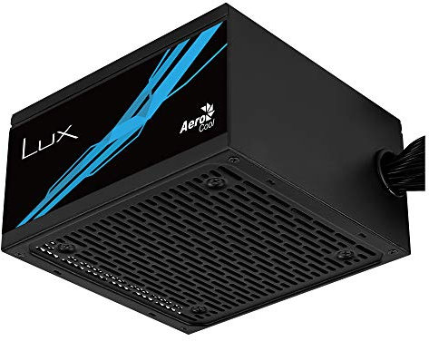 Aerocool LUXPRO650, Fuente de Alimentación 650W, Certificado 80Plus Bronze 230V EU, Eficiencia +88%, Condensadores Japoneses 105°C, Ventilador FDB 14cm Con Tecnología APFC, 5 Años de Garantía, Negro