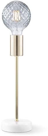Home Sweet Home Moderner Tischlampe Cava | 10/10/38cm | Bronze | Nachttischlampe | Marmor und Metall | für E27 Lichtquelle | mit Kabelschalter | geeignet für Wohnzimmer,