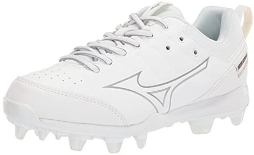 Mizuno Dam 9-Spike avancerad Finch Elite 5 softballsko, Vitt, 42 EU
