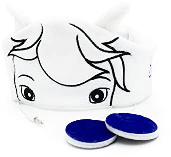 Bibi&Tina Cuffie con fascia per dormire maschera per bambini con Sabrina l'eroe dei cartoni animati - Morbido pile senza pressione sulle orecchie, Limitazione del volume, Ideale per i viaggi (Bianco)