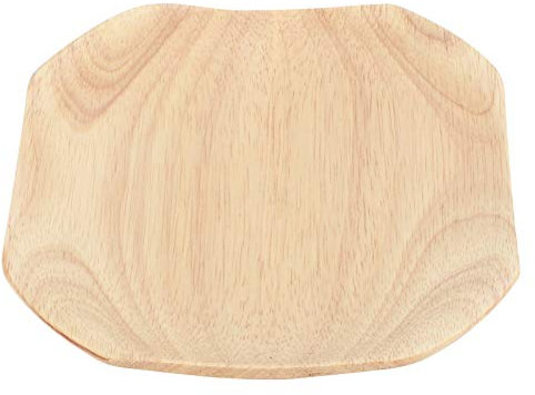 Quadratische Sushi-Schale aus Holz, achteckige Brotteller, Dessertteller, Serviertabletts, Holzteller für Süßigkeiten, Obst, Dessertteller, Gemüse, Pizza, Cupcakes(5,9 x 5,9 Zoll)