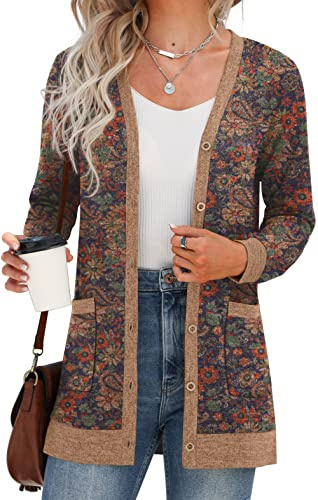 GRECERELLE Damblazer, med öppen framsida, cardigan med 3/4-ärmar, figurnära jacka, för vardag och kontor, kort blazer, S
