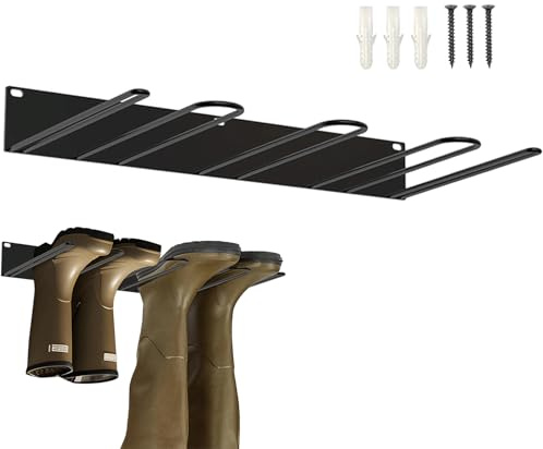 41,5 X 23,5 CM Appendere Portabagagli | Stendi Scarponi Da Parete In Metallo | Supporto Per Stivali Durevole, Portaoggetti Universale Per Stivali Da Cowboy, Stivali Da Pioggia