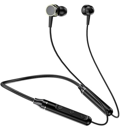 Docooler Écouteurs sans fil BT5.1 tour de cou de sport, intra-auriculaires, ultra légers, réduction du bruit, qualité sonore Hi-Fi, longue durée de vie