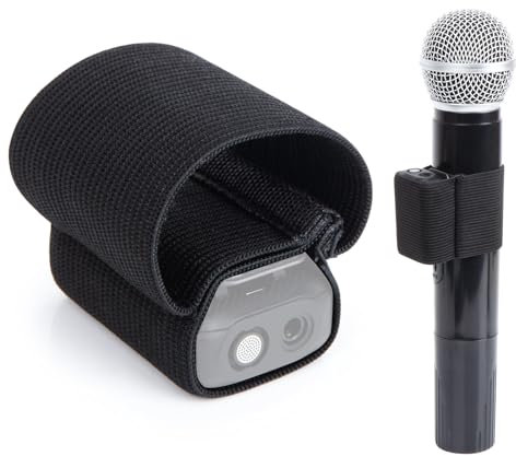 SUNMON 1 Stück Elastische Hülle für DJI Mic, Elastische Handmikrofonhüllen für Handmikrofone Dual Holes Design Universal Mikrofon Band Hülle für DJI Mic