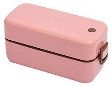 QTANZIQI Cajas Bento Fiambrera De Plástico para Hombres Y Mujeres, Fiambrera Sellada Y A Prueba De Fugas, Adecuada para Trabajadores De Oficina Escolar, Etc., Tamaño: 18,5 * 8 * 8,6 Cm(Color:Rosa)