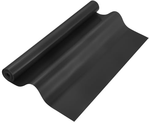 QUARKZMAN 15.7 x 7.9 pies Rollos de Tapete de Silicona para Hornear Resistentes al Calor Tapetes de Repostería Antiadherentes Antideslizantes para Encimeras Negro
