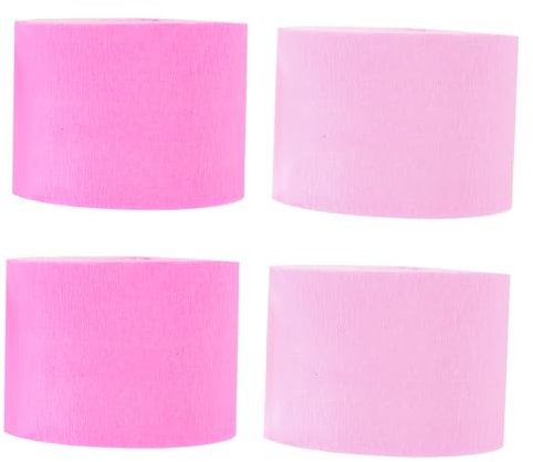 IWOWHERO 4rollen Krepppapier Bänder Pastellfarben Dekorative Luftschlangen Für Geburtstagsfeiern Hochzeiten Und Partys Leichtes Langlebiges Material Für Vielseitige Anwendungen