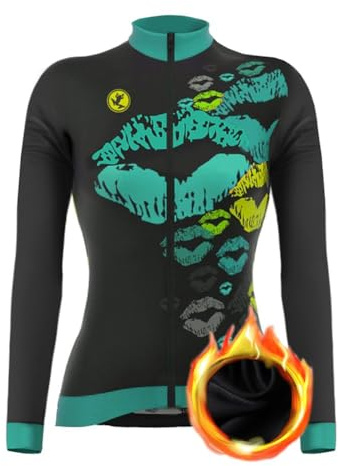 UGLY FROG RXNN01 Trikot Damen Winter Fleece 20D Gel Thermo Radsport Laufen Akzentuiert Taille Lange Fahrradbekleidung Outdoor-Mountainbiken