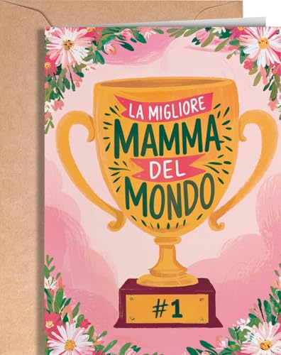 Biglietto di Auguri per mamma - Biglietto di auguri per la festa della mamma - Biglietto di auguri da parte dei figli - Biglietto auguri di compleanno divertenti - Migliore Mamma - EU 43