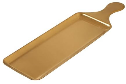 ZIDDAR Elegante plato de acero inoxidable para servir carne rectangular, apto para entretenimiento y uso diario