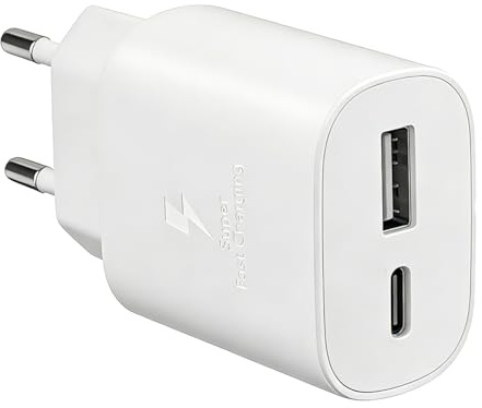 USB C Ladegerät mit USB Adapter [ 2 in 1 ] Ladeadapter für Samsung Galaxy S26 S25 S24 S23 iPhone 17 16 15 Pro Max Netzteil Mehrfach Ladestecker PD 3.0 Schnellladegerät Steckdose usbc Stecker Charger