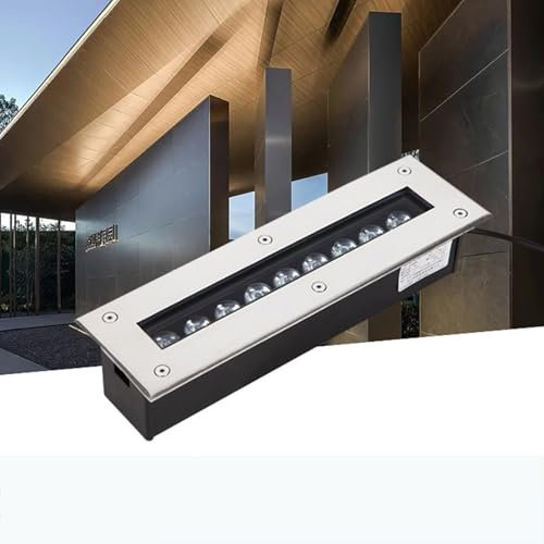 VSHENG LED Luz De Paisaje Exterior Luz Subterránea IP66 Impermeable AC85-265V Foco Empotrable De Suelo para Jardín Yarda Patio Camino Paseo(White,7W)