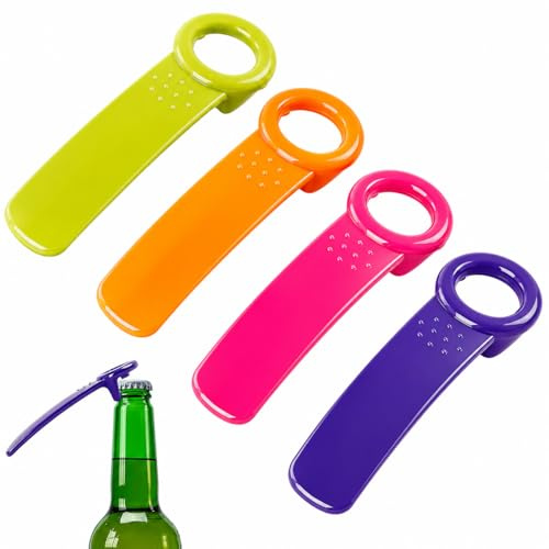 4PCS Original Easy Jar Key Opener, Can Lid Openers for Jar Opener Gripper and Jar Lid Opener Multi Purpose Drink Can Opener and Key Bottle Opener for Elderly Children Women Kitchen Use