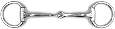 ES0005 Olivenkopftrense Einfach Gebrochen Edelstahl 45mm/13mm, 13.5 cm | Equine Smile Gebiss Olivenkopfgebiss Ringdurchmesser Pferd Pony Gebisse Reitsport Zubehör Wassertrense Maulschonend