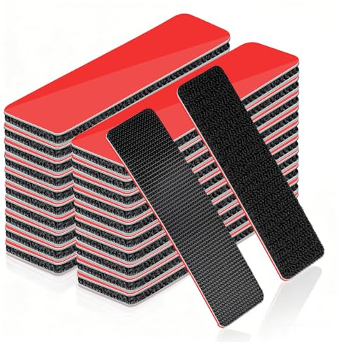 LLPT Tiras Adhesivo Doble Cara Extrafuerte 20 Pares 25 x 100mm | Cintas de Montaje Con, Tiras Adhesivas de Doble Cara Para Uso en Exteriores e Interiores