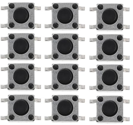 BUGUUYO 100 pezzi Kit da Interruttori a Sfioramento Micro Momentanei Pulsanti Off Resistenti e Facili da Installare per Progetti Elettronici
