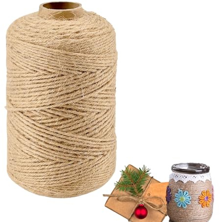 500m*2mm Cuerda Yute, Yute, Cuerda Decorativa Forrar Madera, Cordel Kraft, para Embalaje, Decoración, Jardinería, Fotos, Regalos, Manualidades