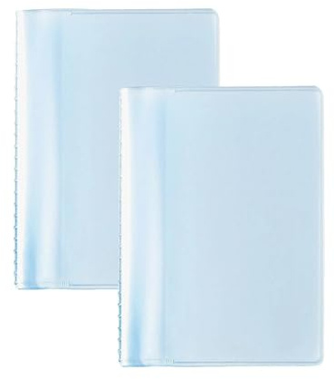 2 Stück Kartenhalter Schutzhüllen Transparente Kreditkartenhüllen Kunststoff Brieftascheneinsatz Kreditkartenhalter Einsatz für Brieftasche Versicherungskarte Debitkarte Führerschein,10 Seiten