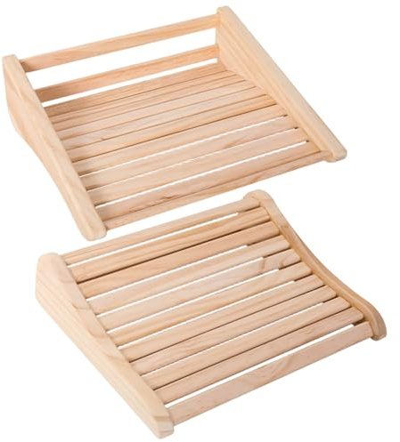 2 Piezas Reposacabezas de Sauna Almohada de Sauna Hueca de Madera Soporte para el Cuello para Infrarrojos Barril Tradicional Relajación de Vapor Spa Almohada de Apoyo para la Cabeza para Uso dom