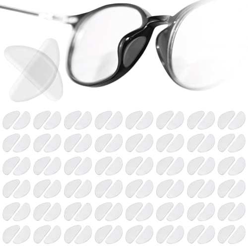 48 Paires Anti Dérapant Lunette Silicone Coussinet Lunettes Nez | Anti Glisse Lunettes Forme de D Plaquettes de Nez pour Lunette de Lecture de Vue Lunette de Soleil