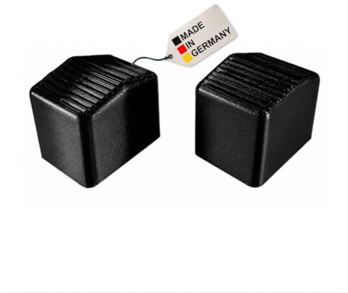 2x kompatibel mit Hailo Zarges Fuss 30x20mm Leiterschuh Aussenfuss Leiterfuss, Schwarz