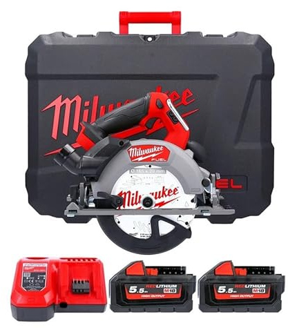 Milwaukee M18FCSDC165-552C Fuel 18V Fuel™ 165mm Deep Cut Circular Saw with 2X 5.5Ah Batteries & Charger