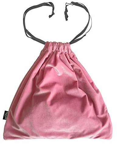Velvet Hair Dryer Storage Bag with Large Internal Pocket – Soft & Stylish 35x35cm Pouch to Protect Appliances, Heels & Accessories with Drawstring Closure (Pink)