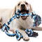 LUXMAY Jouets Corde pour Chiens pour Mâcheurs Agressifs Grands/Moyens, Jouet à Macher Chien 92 cm 5 nœuds, Jouets de Tir à la Corde pour Nettoyage des Dents