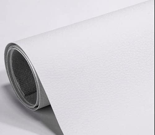 42 x 137 cm Leder Reparatur Patch, Kunstleder Selbstklebende Lederflicken, Kunstleder-Flicken, wasserdicht, selbstklebend, Weiß