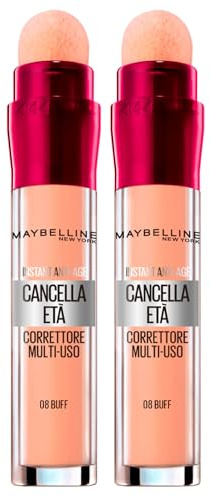 2x Maybelline New York Il Cancella Età Correttore Liquido Multiuso Colore 08 Buff - 2 Correttori