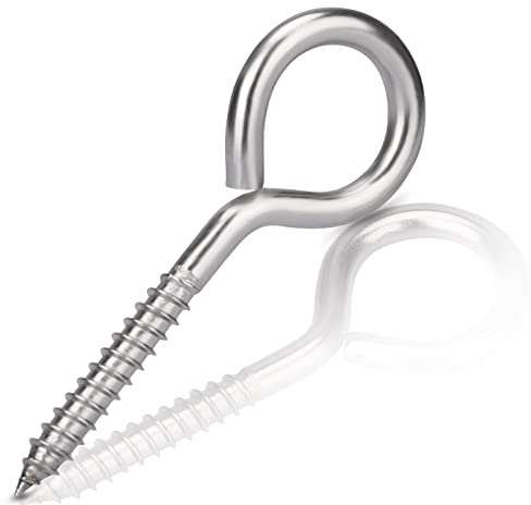 MOGADEE® 10 Stück Ösenschraube Edelstahl, Schraubösen M6x80mm | Ringschraube, Haken zum Schraubhaken, Ösenhaken für Hängematten, Markisen, Hängesessel, Festkabel, Blumenampel
