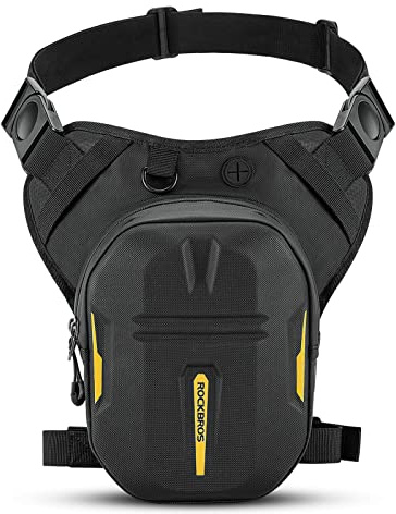 ROCKBROS Drop Leg Bag 3 IN 1 Motorcycle Waist Pack Thigh Bag Magnetic Motorcycle Tank Bag Muti-functions Leg Pouch for Men Women Cycling Hiking Running Camping Travel 10L Black