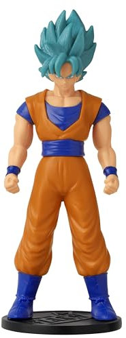 DRAGON BALL Flash Series Super Saiyan Blue Goku Anime Figure | 4'' Tall SS Blue Goku Action Figure | Super Merch Contains Collectible Coin Manga