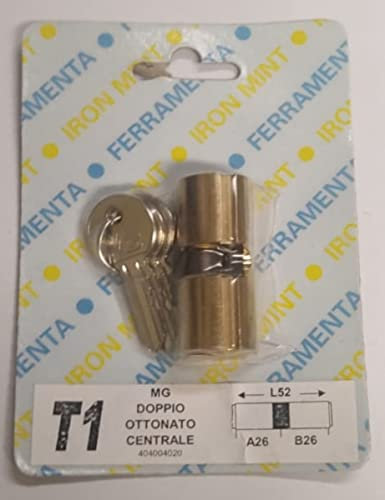 IRONMINT - Cilindro Doppio Ott. Centrale Tondo DIAM22 T 52-26-26