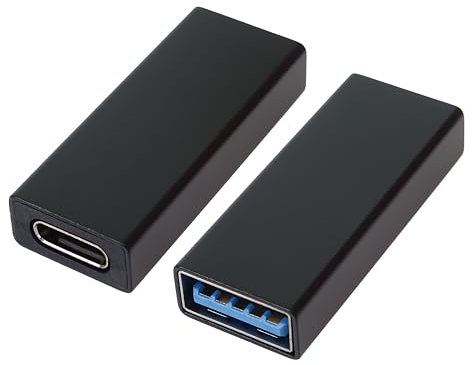 PremiumCord Adaptador USB-C Hembra a A Macho, 3.2 Gen 1, SuperSpeed 5 Gbit/s, Soporte OTG, Negro